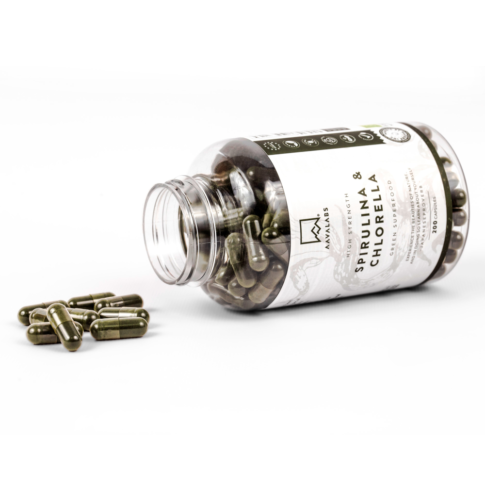 AAVALABS Organic Spirulina & Chlorella 200 St Kapseln