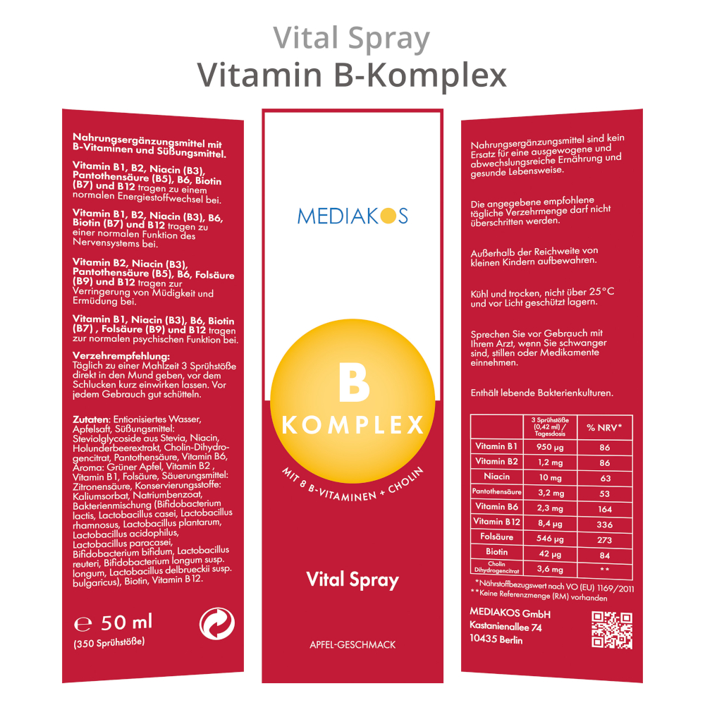 MEDIAKOS B KOMPLEX Vital Spray 50 ml Spray
