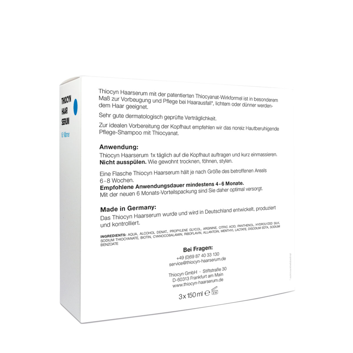 Thiocyn Haarserum Männer 6 Monats-Vorteilspackung 3X150 ml Flaschen