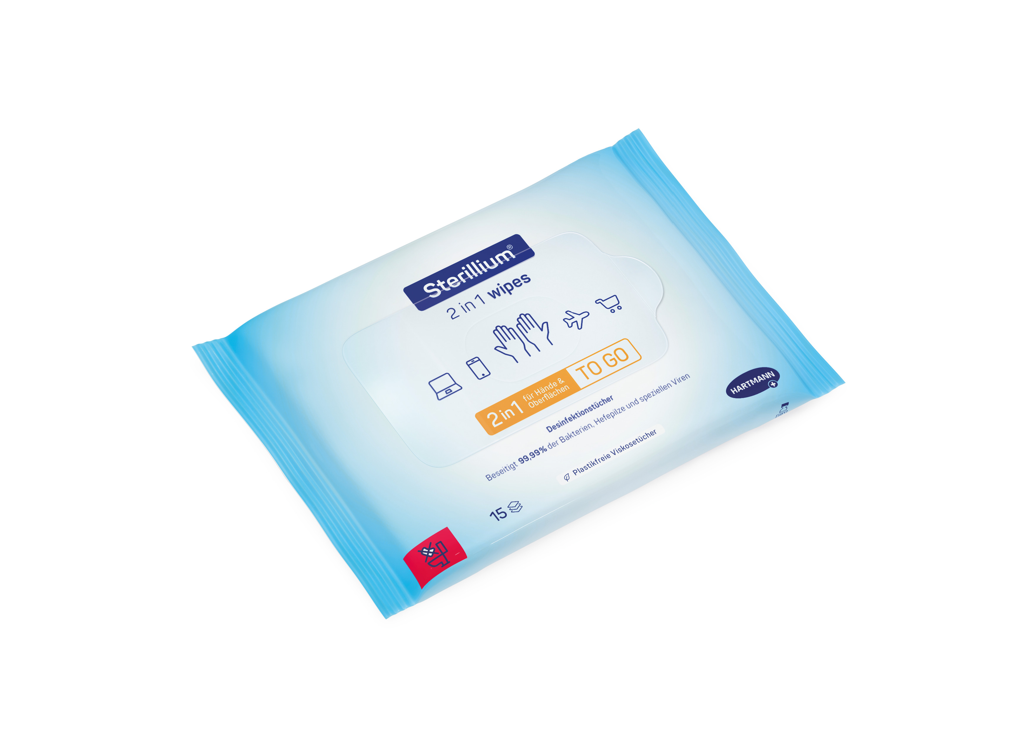 Sterillium 2 in 1 wipes 15 St Tücher