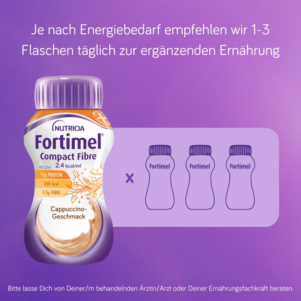 Fortimel Compact Fibre 2.4 Trinknahrung Mix 8X4X125 ml Flüssigkeit