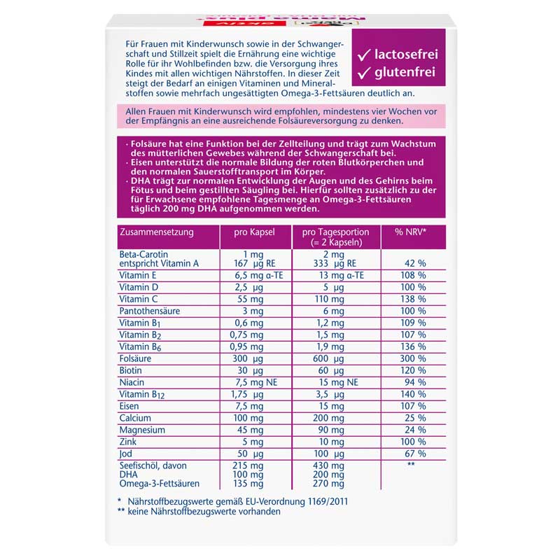 Doppelherz aktiv Mama plus mit DHA + Folsäure 30 St Kapseln