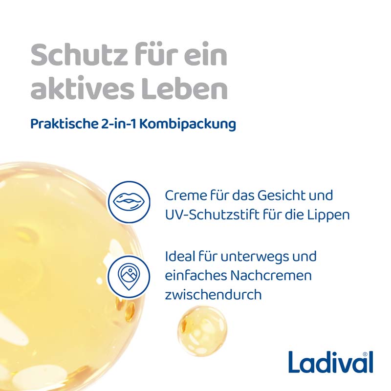 Ladival AKTIV Sonnenschutz Creme & Stift LSF 50+ 30 ml Creme