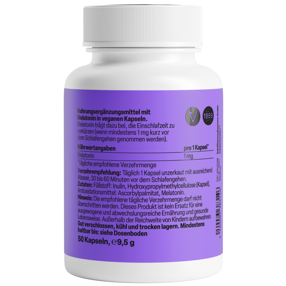 Zein PHARMA Melatonin 1mg 50 St Kapseln