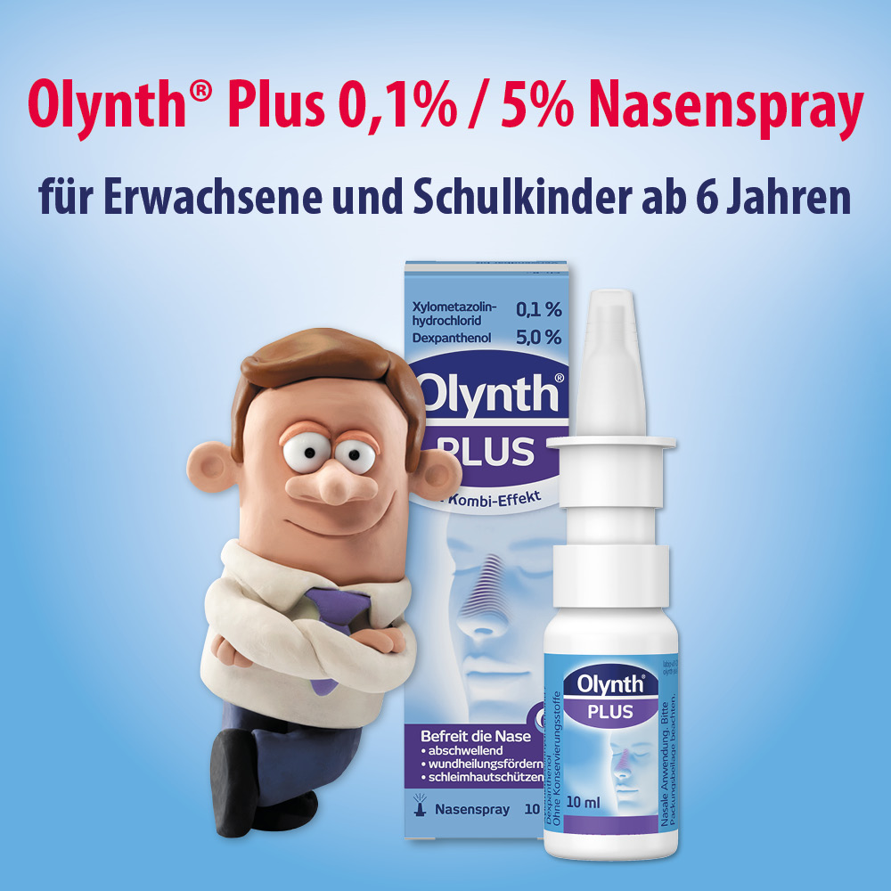 Olynth Plus 0,1%/5,0% Nasenspray f&uuml;r Kinder ab 6 Jahren und Erwachsene