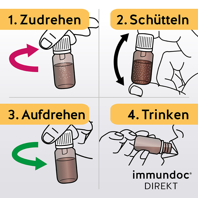 immundoc DIREKT TRINKFLÄSCHCHEN 6 St Trinkampullen