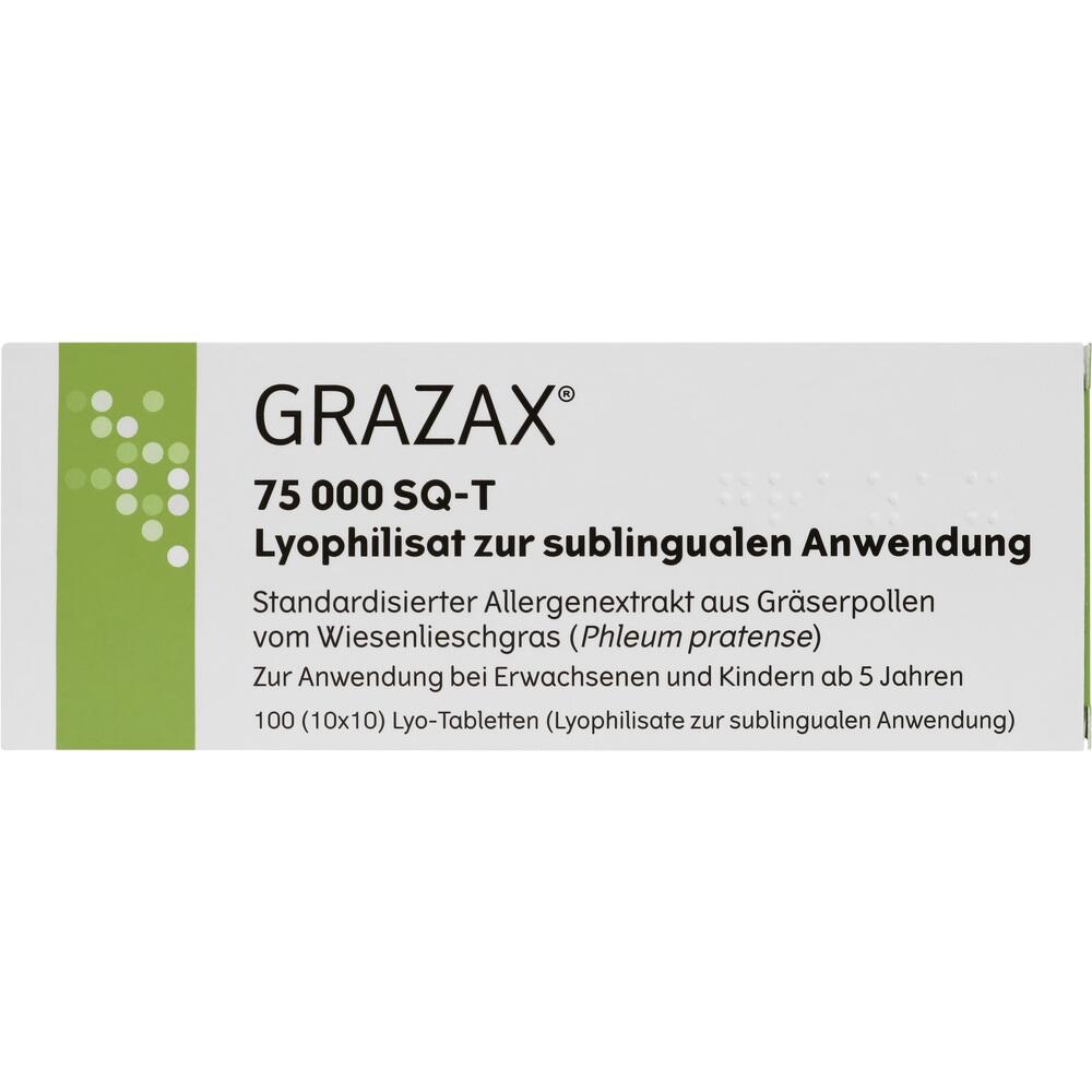 GRAZAX 75.000 SQ-T Lyo-Tabl.Lyophili.z.Einnehmen 100 St Sublingualtabletten