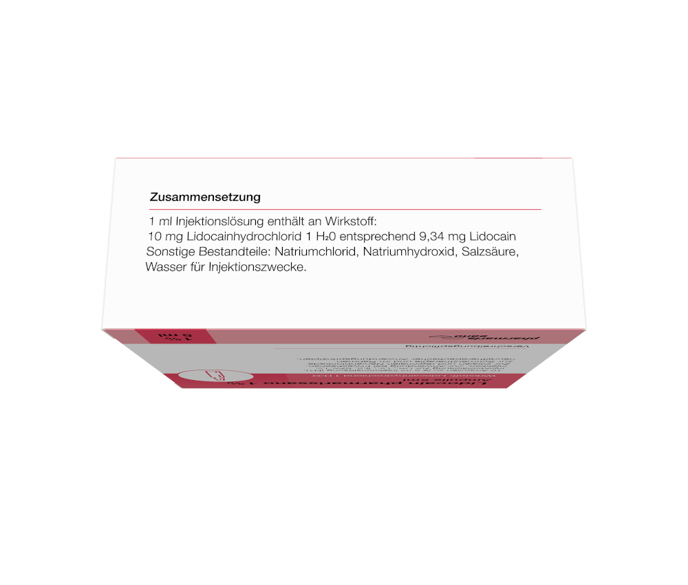 Lidocain pharmarissano 1% Ampulle 5ml 10X5 ml Injektionslösung