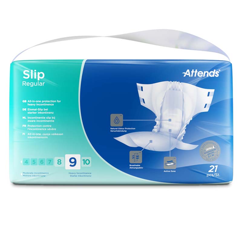 ATTENDS Slip Regular 9 small Box 4X21 St