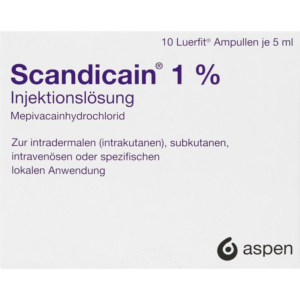 SCANDICAIN 1% Luerfit Ampullen Injektionslösung 10X5 ml Injektionslösung