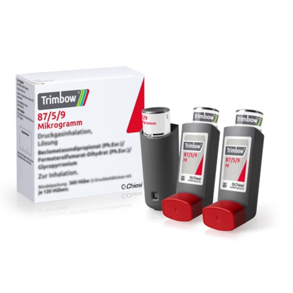 TRIMBOW 87/5/9 Mikrogramm 120 Hub Dosieraerosol 3 St Dosieraerosol