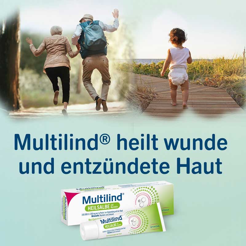 Multilind HEILSALBE mit Zinkoxid und Nystatin 50 g Paste