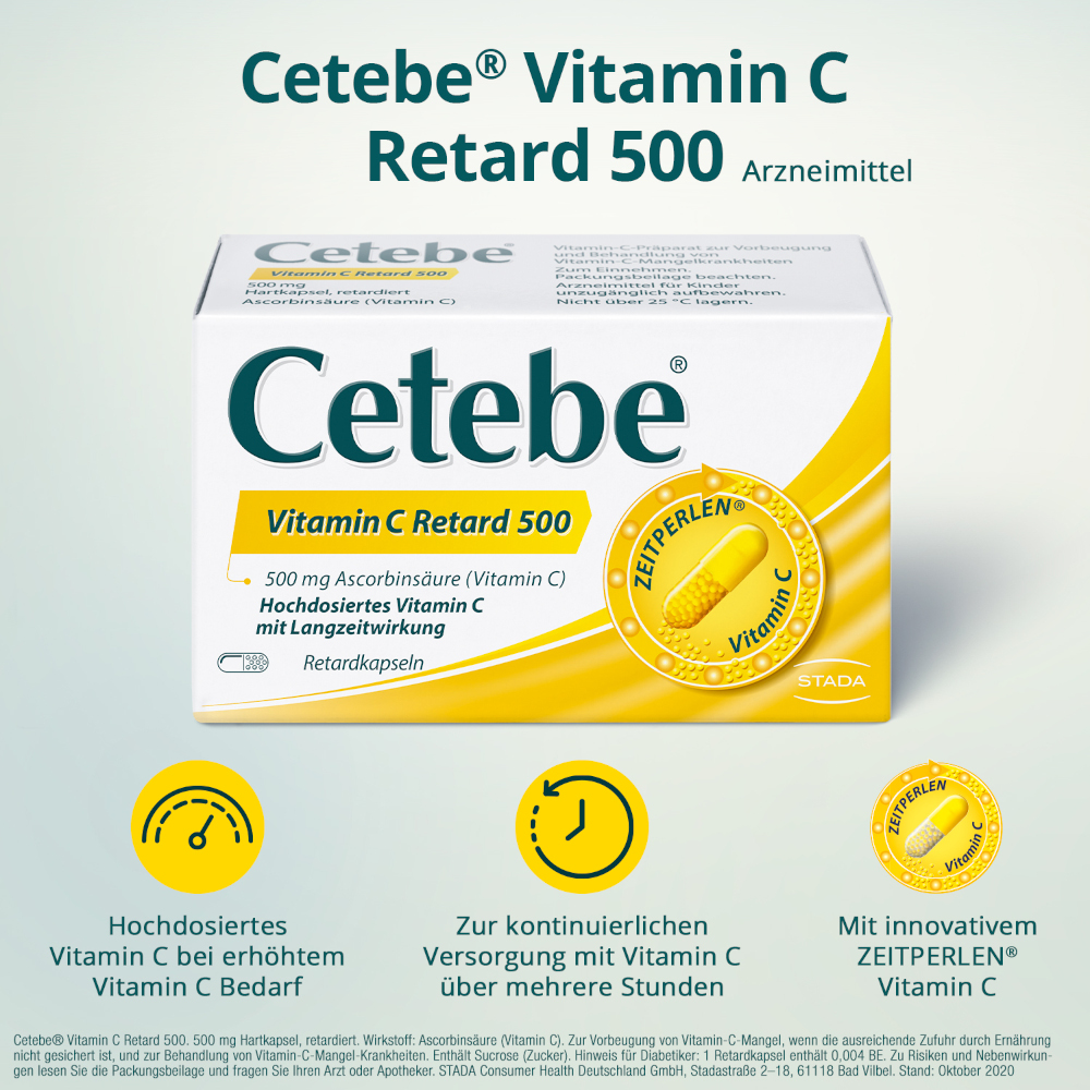 CETEBE Vitamin C 500 mg 30 St Hartkapseln
