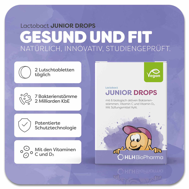 Lactobact Drops Junior+  60 St Lutschtabletten