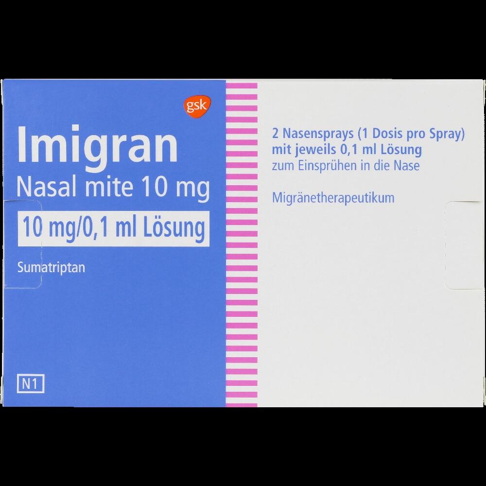 Imigran Nasal mite 10mg 2 St Nasenspray