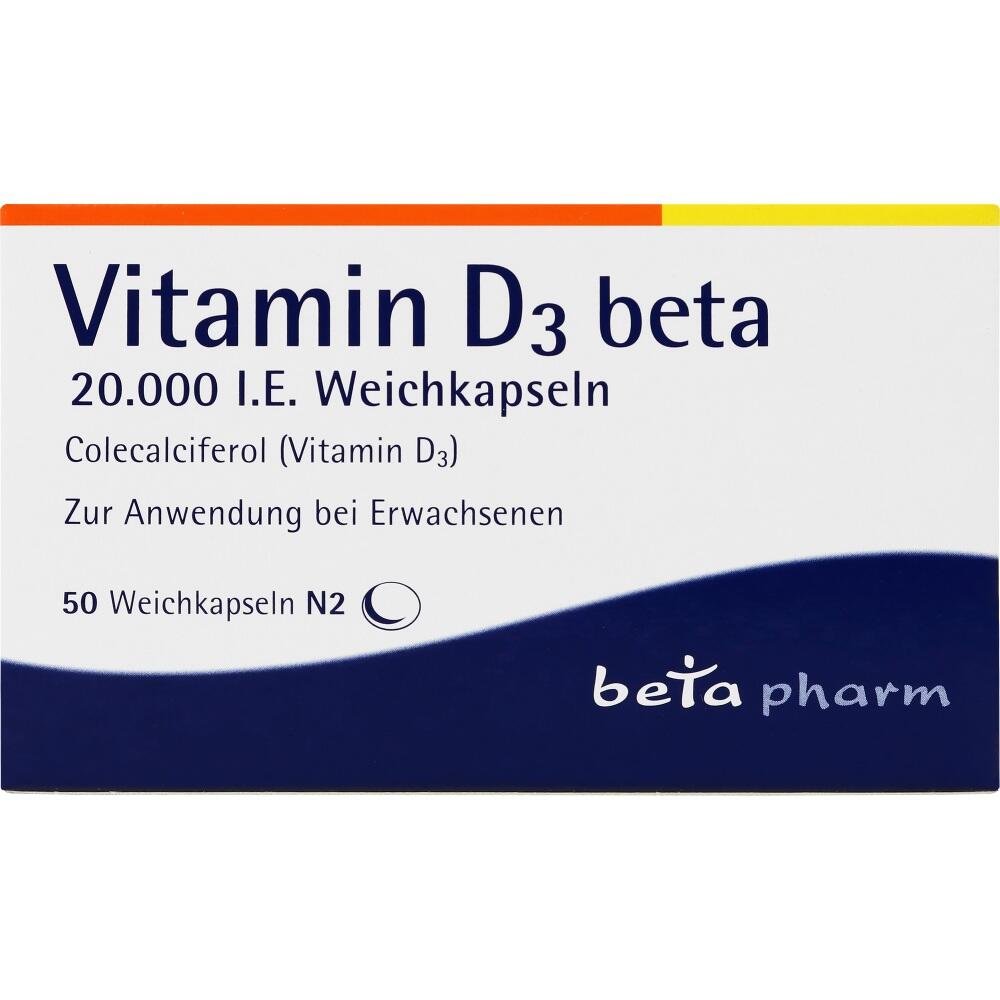 Vitamin D3 beta 20.000 I.E. Weichkapseln 50 St Weichkapseln
