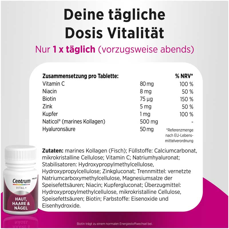 Centrum VITAL + HAUT, HAARE & NÄGEL  30 St Tabletten