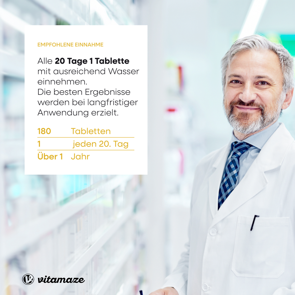 vitamaze VITAMIN D3 20.000 I.E. Depot hochdosiert 180 St Tabletten