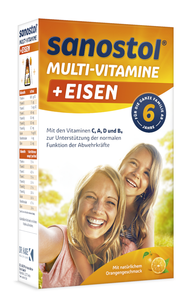 sanostol MULTIVITAMINE + EISEN 230 ml Saft