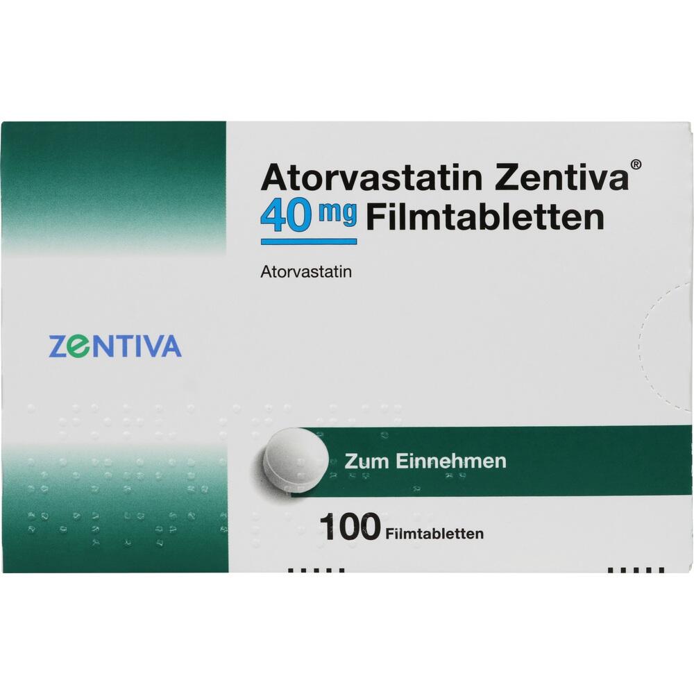 Atorvastatin Zentiva 40mg 100 St Filmtabletten
