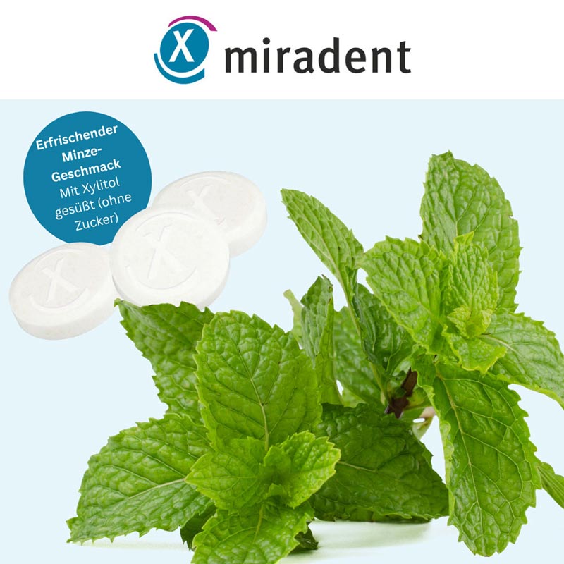 miradent Xylitol Minze 26 St Bonbons