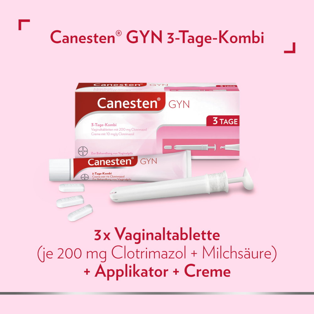 Canesten GYN 3-Tage Kombi zur effektiven Behandlung von Scheidenpilz 1 Packung Kombipackung