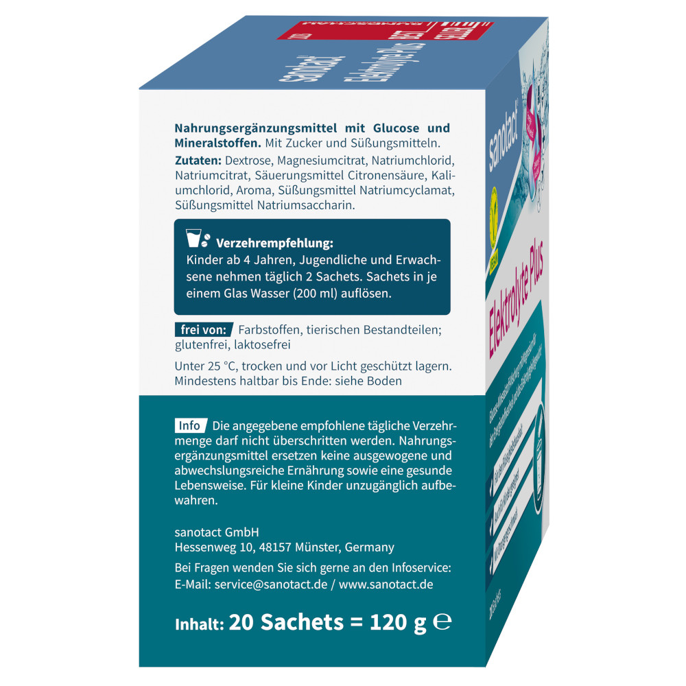 sanotact Elektrolyte Plus 20 St Pulver