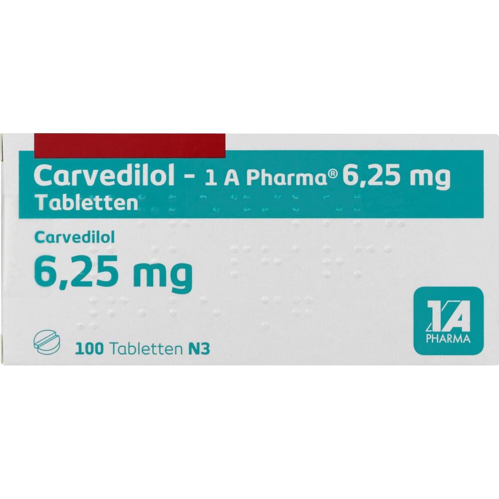 Carvedilol-1 A Pharma 6,25mg 100 St Tabletten