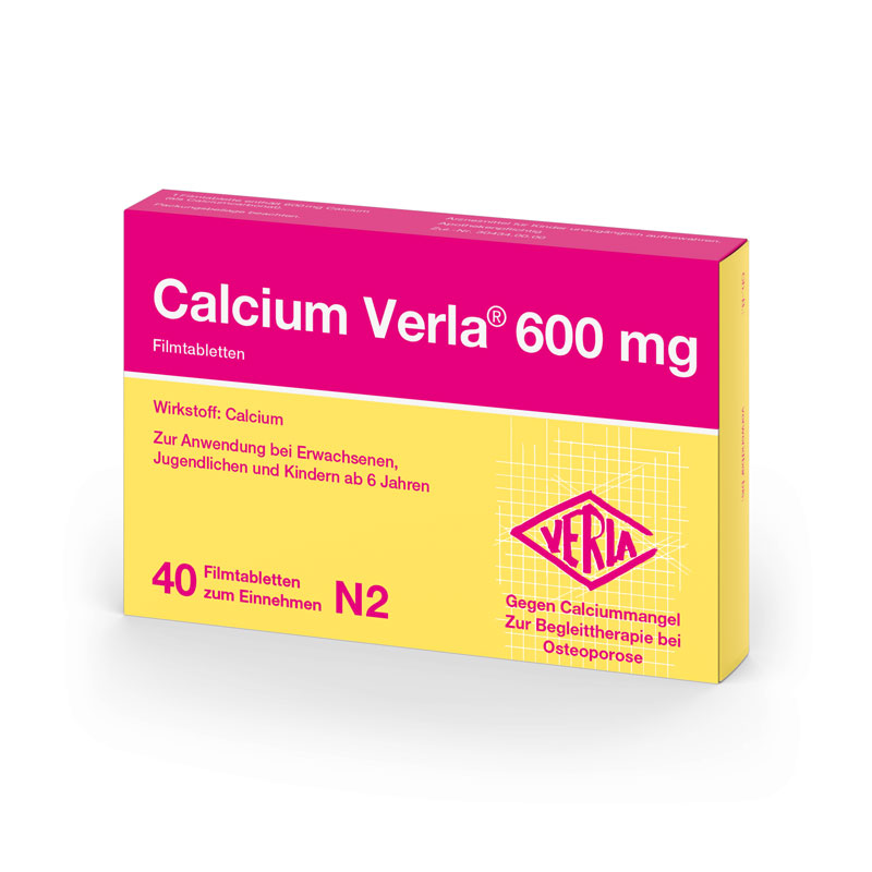 Calcium Verla 600mg 40 St Filmtabletten