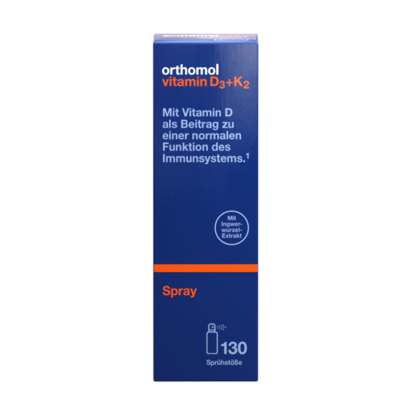orthomol vitamin D3+K2 - Nahrungsergänzungsmittel mit Vitamin D3 und K2 MK7 - Spray à 130 Sprühstöße