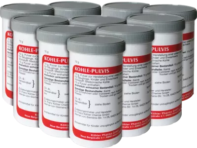 Kohle-Pulvis 10X10 g Pulver