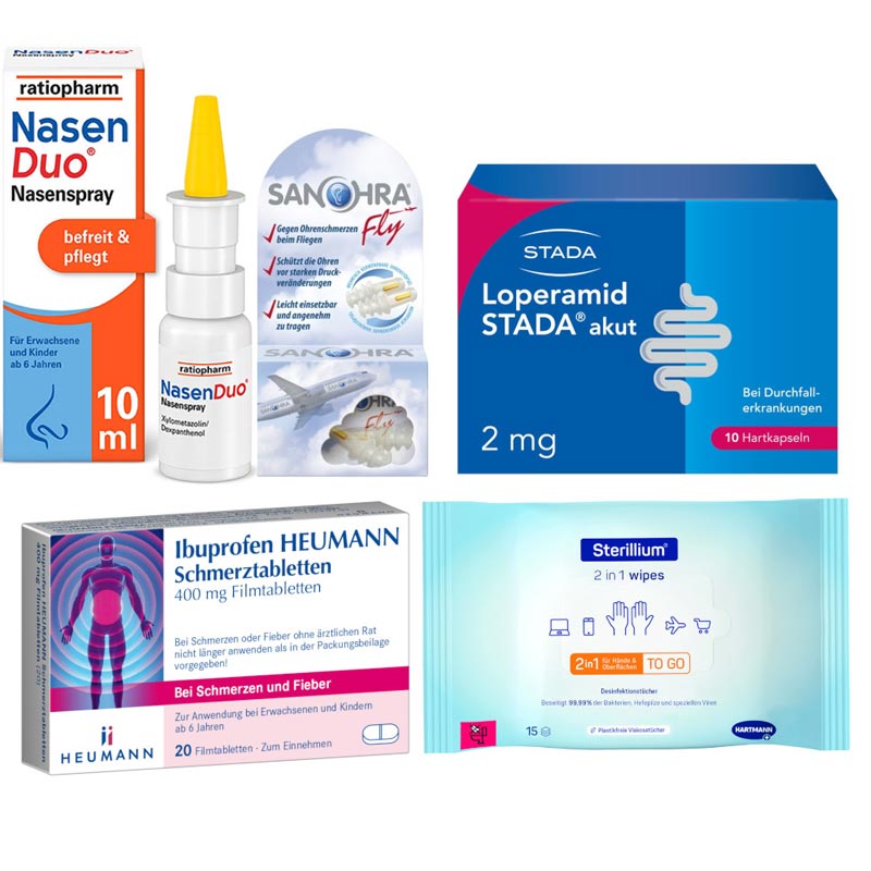 Reiseapotheke für Flugreisen 1 Sparset