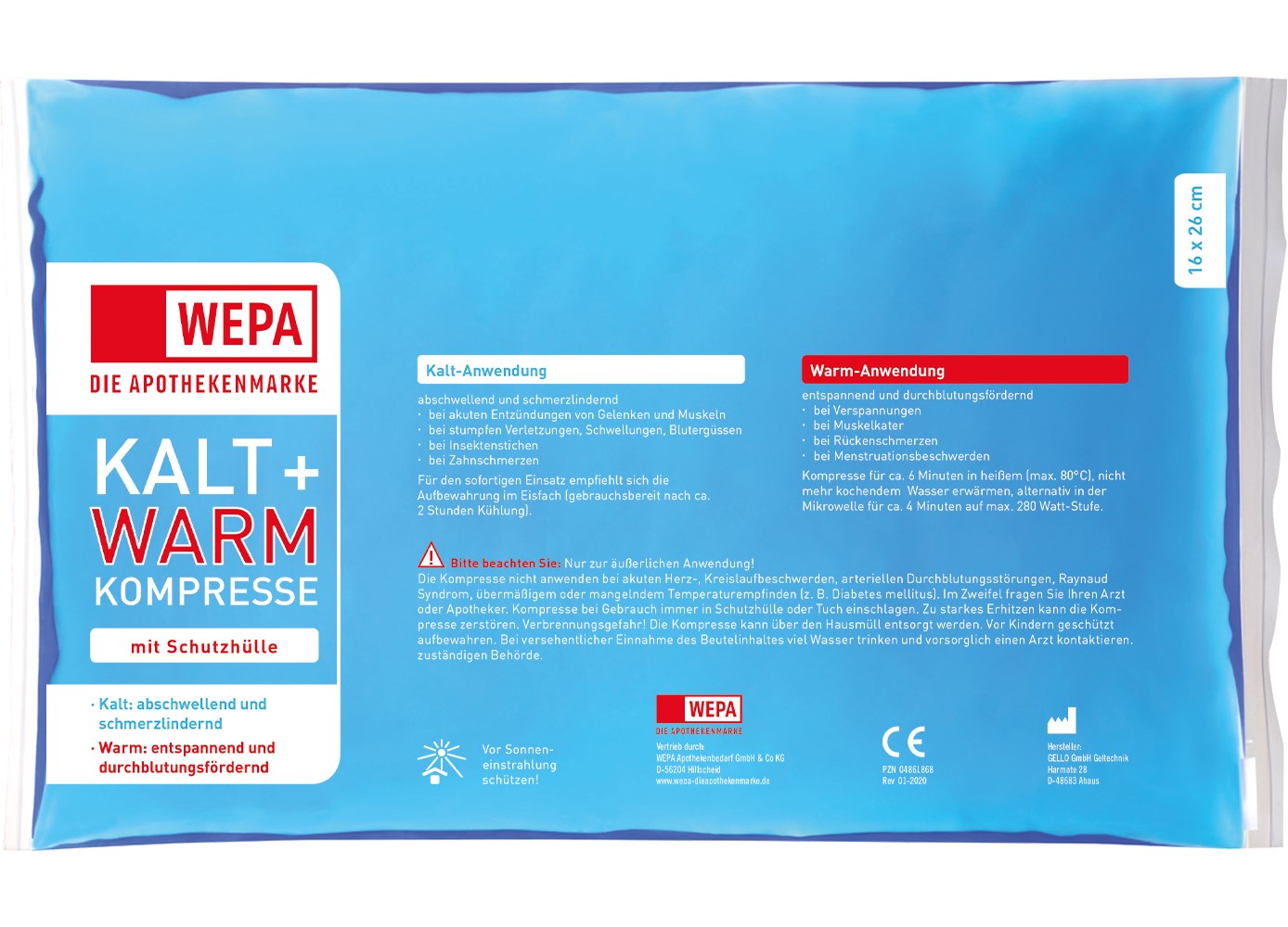 KALT-WARM Kompresse 16x26 cm 1 St Kompressen
