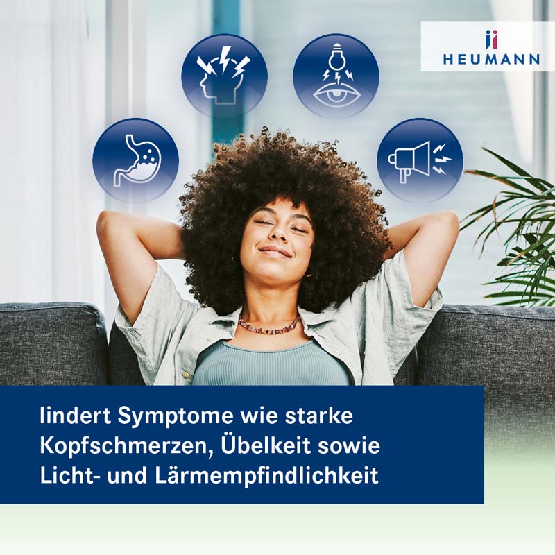 Rizatriptan 5 mg HEUMANN bei Migräne  2 St Tabletten
