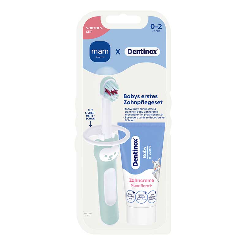 mam x Dentinox Babys erstes Zahnpflegeset 30 ml Zahncreme