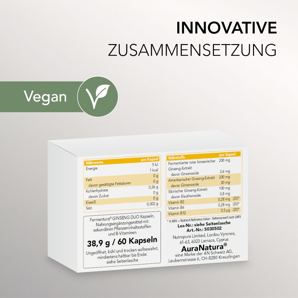 Fermentura GINSENG DUO 60 St Kapseln