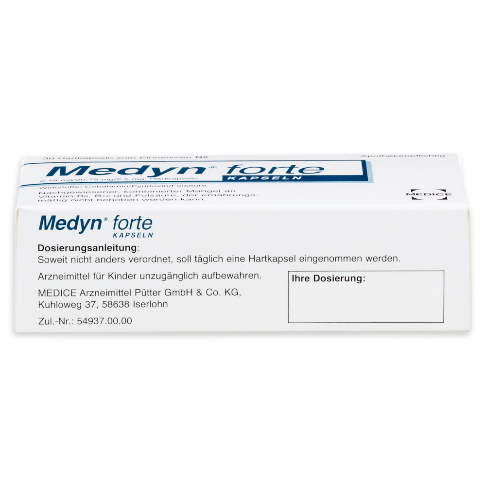 Medyn forte 30 bei Erschöpfung durch Vitamin-Mangel 30 St Hartkapseln