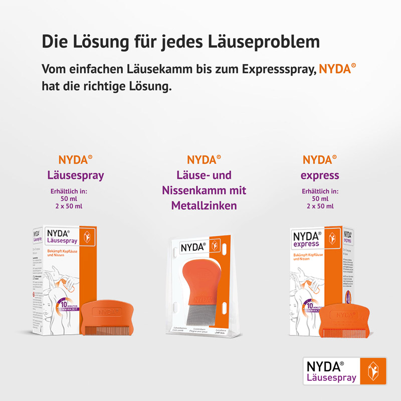 NYDA Läusespray gegen Kopfläuse & Nissen 2X50 ml Pumplösung