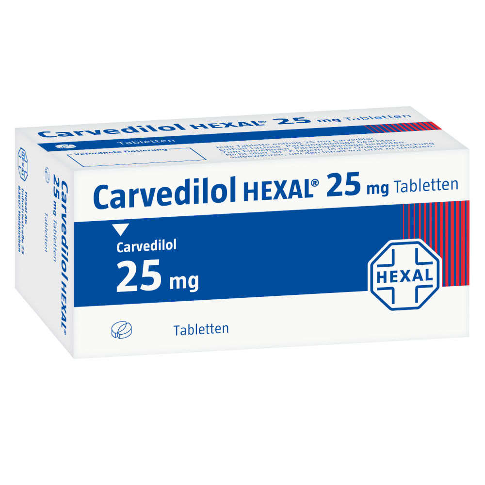 Carvedilol HEXAL 25mg 100 St Tabletten