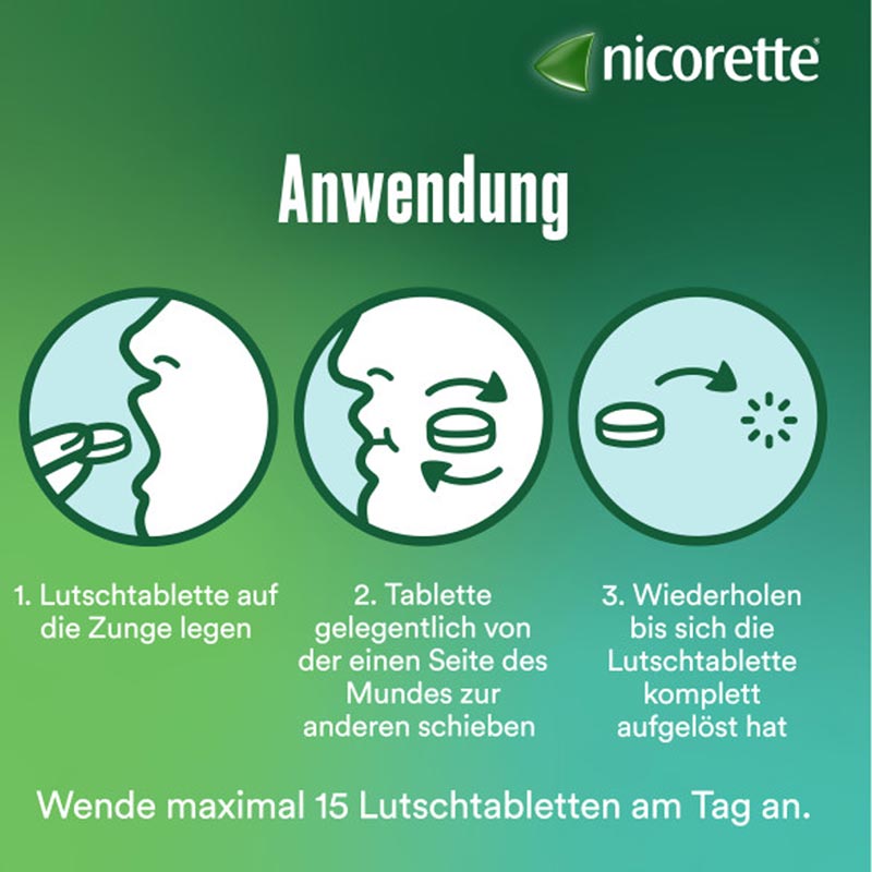 nicorette 2 mg Nikotinlutschtabletten freshmint für Raucher zum Aufhören
