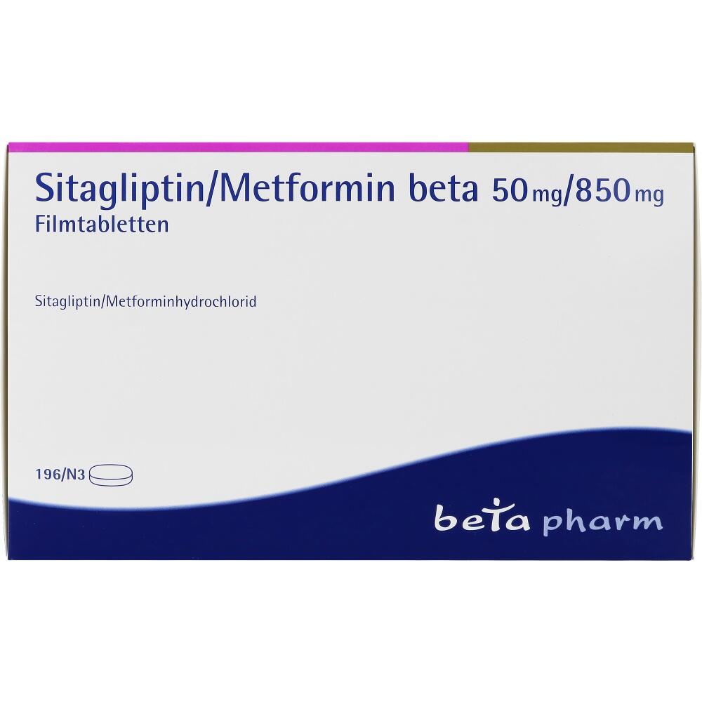 Sitagliptin/Metformin beta 50 mg/850 mg 196 St Filmtabletten