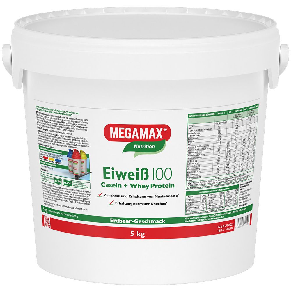 EIWEISS 100 Erdbeer Megamax Pulver 5000 g Pulver