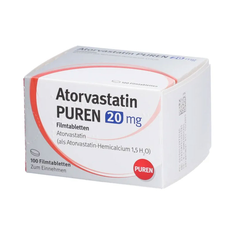 Atorvastatin PUREN 20mg 100 St Filmtabletten