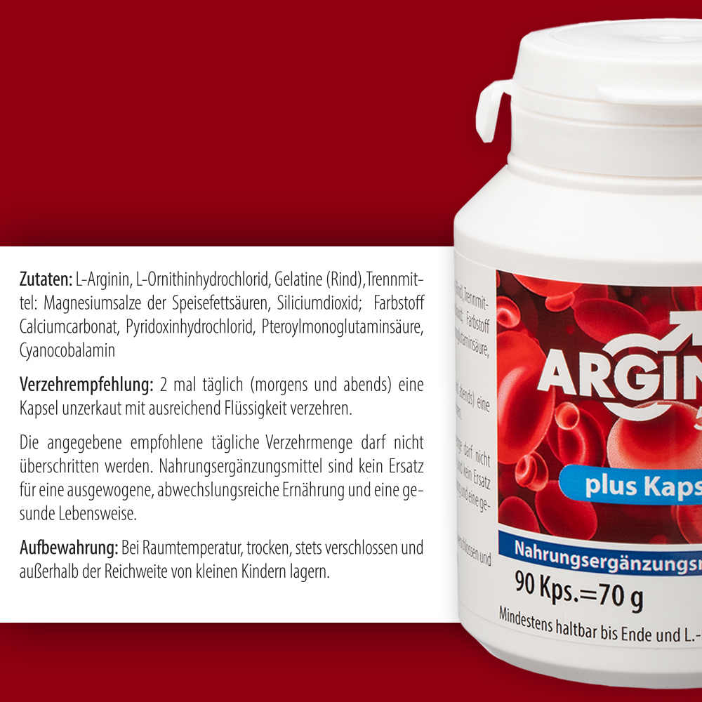 Arginin 500 Mg Plus Kapseln 90 St Kapseln