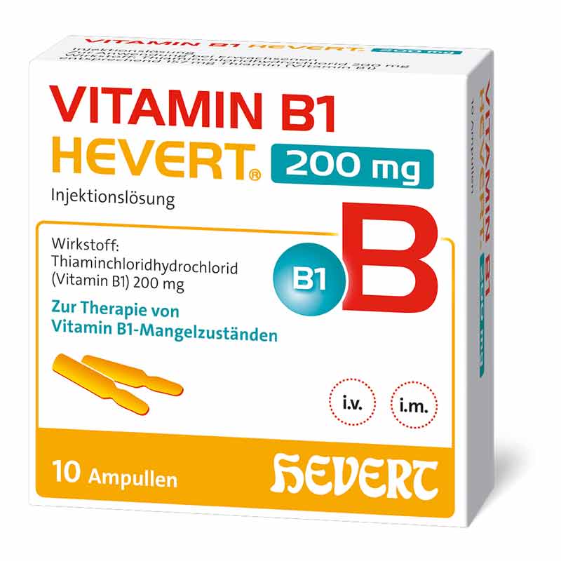 VITAMIN B1 HEVERT 200MG 10X2 ml Injektionslösung