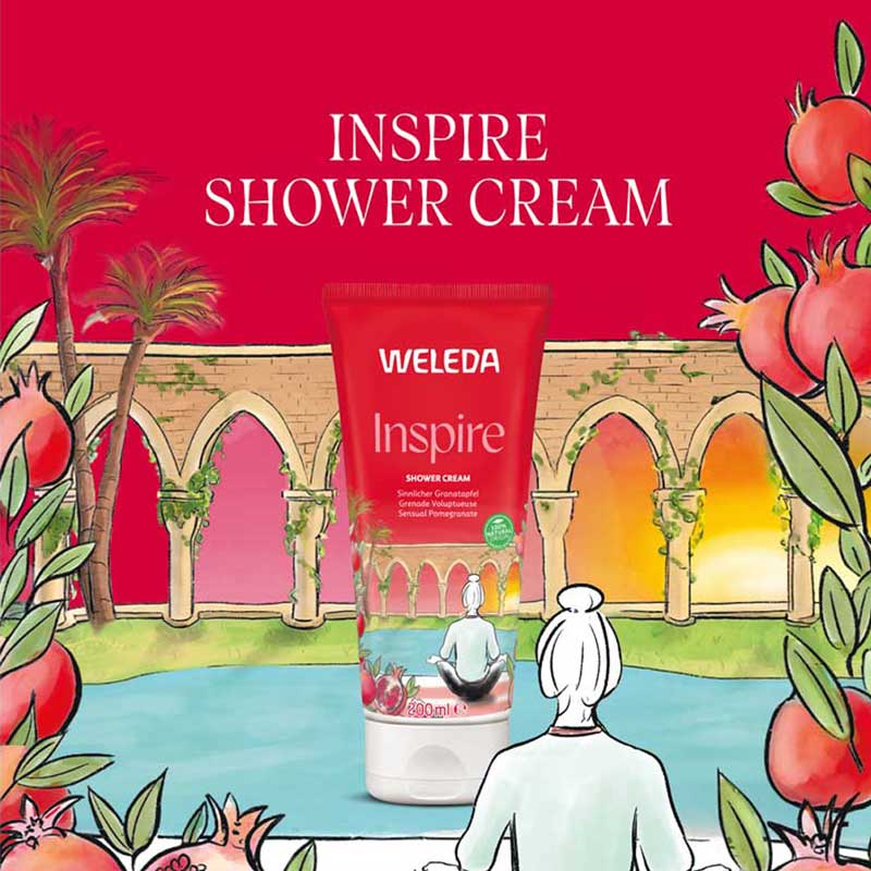 Weleda Inspire Shower Cream Granatapfel 200 ml Duschgel
