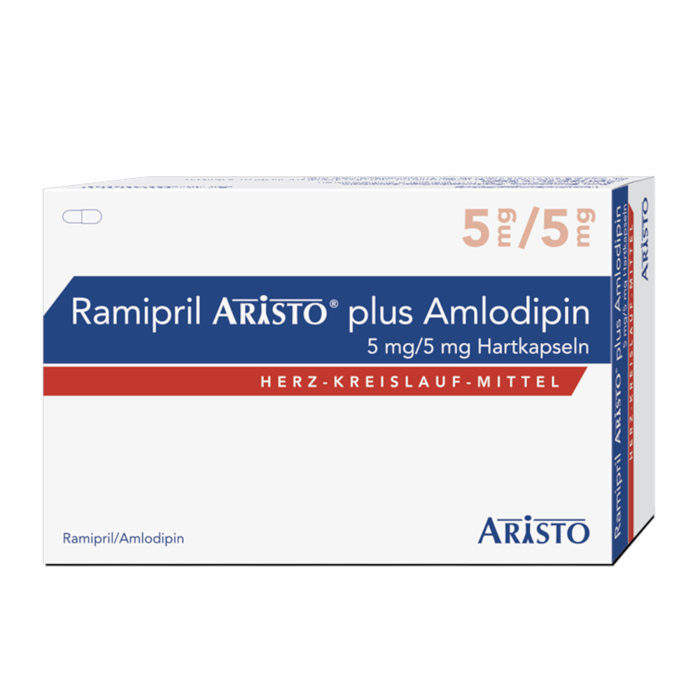 RAMIPRIL Aristo plus Amlodipin 5 mg/5 mg Hartkps 50 St Hartkapseln