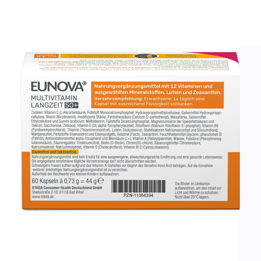 EUNOVA MULTIVITAMIN LANGZEIT 50+  60 St Kapseln