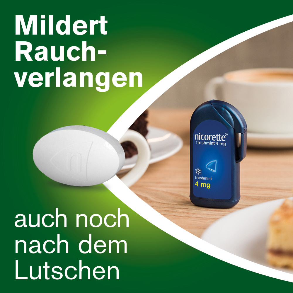 nicorette 4 mg Nikotinlutschtabletten freshmint für Raucher zum Aufhören