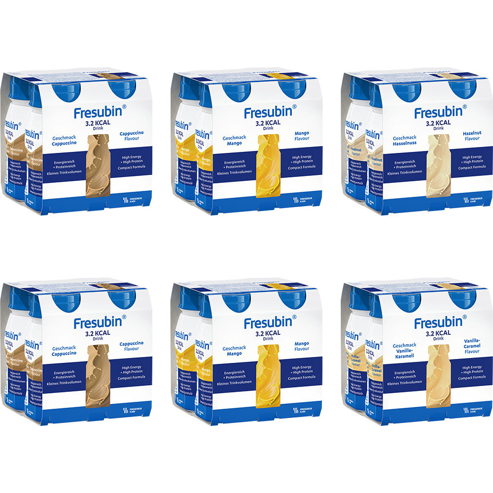 Fresubin 3,2 kcal DRINK Trinknahrung Mischkarton 24X125 ml Flüssigkeit